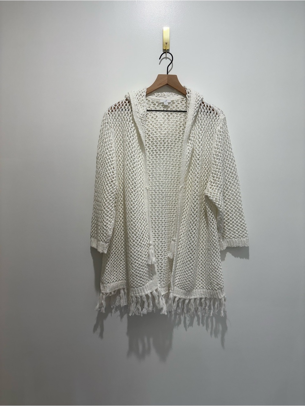 J.Jill Open Weave Hooded Cardigan - Picture 3 of 7